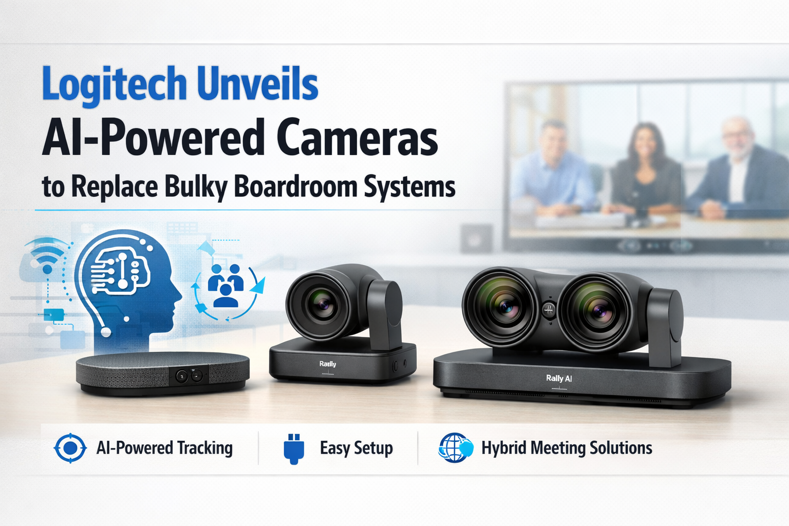 Logitech Unveils AI-Powered Cameras to Replace Bulky Boardroom Systems