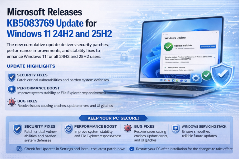 Microsoft Rolls Out KB5083769 Cumulative Update for Windows 11 Users